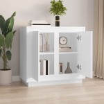 vidaXL Dulap, alb, 80x34x75 cm, lemn prelucrat