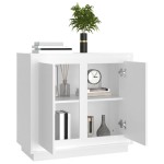 vidaXL Dulap, alb, 80x34x75 cm, lemn prelucrat
