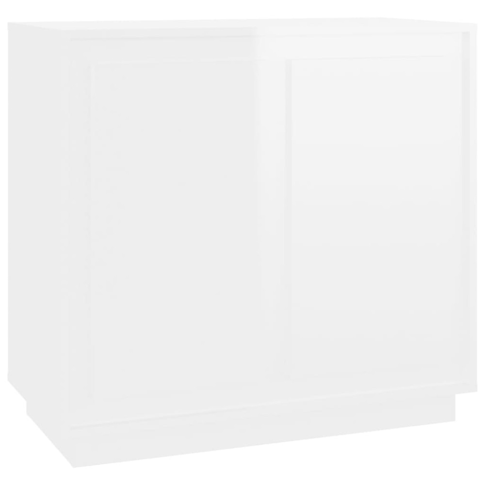 vidaXL Dulap, alb extralucios, 80x34x75 cm, lemn prelucrat