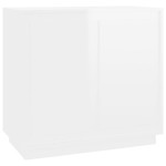 vidaXL Dulap, alb extralucios, 80x34x75 cm, lemn prelucrat