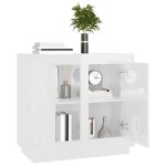 vidaXL Dulap, alb extralucios, 80x34x75 cm, lemn prelucrat