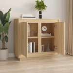 vidaXL Dulap, stejar sonoma, 80x34x75 cm, lemn prelucrat