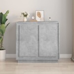 vidaXL Dulap, gri beton, 80x34x75 cm, lemn prelucrat
