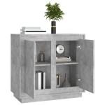 vidaXL Dulap, gri beton, 80x34x75 cm, lemn prelucrat