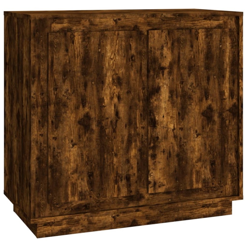 vidaXL Dulap, stejar fumuriu, 80x34x75 cm, lemn compozit