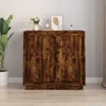 vidaXL Dulap, stejar fumuriu, 80x34x75 cm, lemn compozit vidaXL Dulap, stejar fumuriu, 80x34x75 cm, lemn compozit
