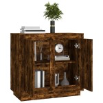 vidaXL Dulap, stejar fumuriu, 80x34x75 cm, lemn compozit vidaXL Dulap, stejar fumuriu, 80x34x75 cm, lemn compozit
