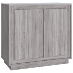 vidaXL Dulap, sonoma gri, 80x34x75 cm, lemn prelucrat