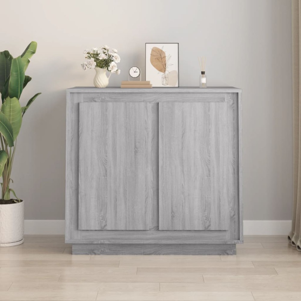 vidaXL Dulap, sonoma gri, 80x34x75 cm, lemn prelucrat