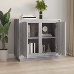 vidaXL Dulap, sonoma gri, 80x34x75 cm, lemn prelucrat