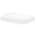 vidaXL Cadru de pat King Size, alb, 150x200 cm, lemn masiv vidaXL Cadru de pat King Size, alb, 150x200 cm, lemn masiv
