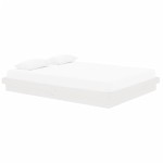 vidaXL Cadru de pat King Size, alb, 150x200 cm, lemn masiv vidaXL Cadru de pat King Size, alb, 150x200 cm, lemn masiv