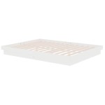 vidaXL Cadru de pat King Size, alb, 150x200 cm, lemn masiv vidaXL Cadru de pat King Size, alb, 150x200 cm, lemn masiv