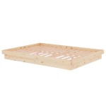 vidaXL Cadru de pat dublu, 135x190 cm, lemn masiv