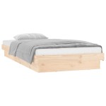 vidaXL Cadru de pat cu LED, 90x200 cm, lemn masiv vidaXL Cadru de pat cu LED, 90x200 cm, lemn masiv