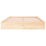 vidaXL Cadru de pat dublu, 135x190 cm, lemn masiv