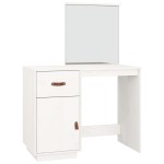 vidaXL Masă de toaletă, alb, 95x50x134 cm, lemn masiv de pin