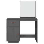 vidaXL Măsuță de toaletă, gri, 95x50x134 cm, lemn masiv de pin