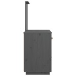 vidaXL Măsuță de toaletă, gri, 95x50x134 cm, lemn masiv de pin