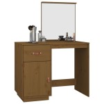 vidaXL Măsuță de toaletă, maro miere, 95x50x134 cm, lemn masiv de pin