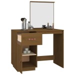 vidaXL Măsuță de toaletă, maro miere, 95x50x134 cm, lemn masiv de pin