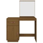 vidaXL Măsuță de toaletă, maro miere, 95x50x134 cm, lemn masiv de pin