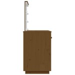 vidaXL Măsuță de toaletă LED maro miere, 95x50x133,5 cm lemn masiv pin vidaXL Măsuță de toaletă LED maro miere, 95x50x133,5 cm lemn masiv pin