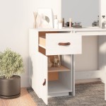 vidaXL Dulap de birou, alb, 40x50x75 cm, lemn masiv de pin