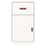 vidaXL Dulap de birou, alb, 40x50x75 cm, lemn masiv de pin