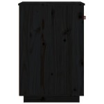 vidaXL Dulap de birou, negru, 40x50x75 cm, lemn masiv de pin