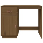 vidaXL Birou, maro miere, 95x50x75 cm, lemn masiv de pin