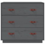 vidaXL Dulap, gri, 80x40x75 cm, lemn masiv de pin vidaXL Dulap, gri, 80x40x75 cm, lemn masiv de pin