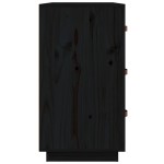 vidaXL Dulap, negru, 80x40x75 cm, lemn masiv de pin