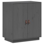 vidaXL Dulap, gri, 65,5x40x75 cm, lemn masiv de pin