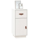 vidaXL Servantă, alb, 34x40x75 cm, lemn masiv de pin vidaXL Servantă, alb, 34x40x75 cm, lemn masiv de pin