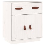 vidaXL Servantă, alb, 65,5x40x75 cm, lemn masiv de pin