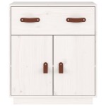 vidaXL Servantă, alb, 65,5x40x75 cm, lemn masiv de pin