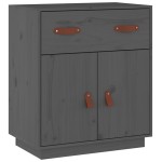 vidaXL Servantă, gri, 65,5x40x75 cm, lemn masiv de pin vidaXL Servantă, gri, 65,5x40x75 cm, lemn masiv de pin