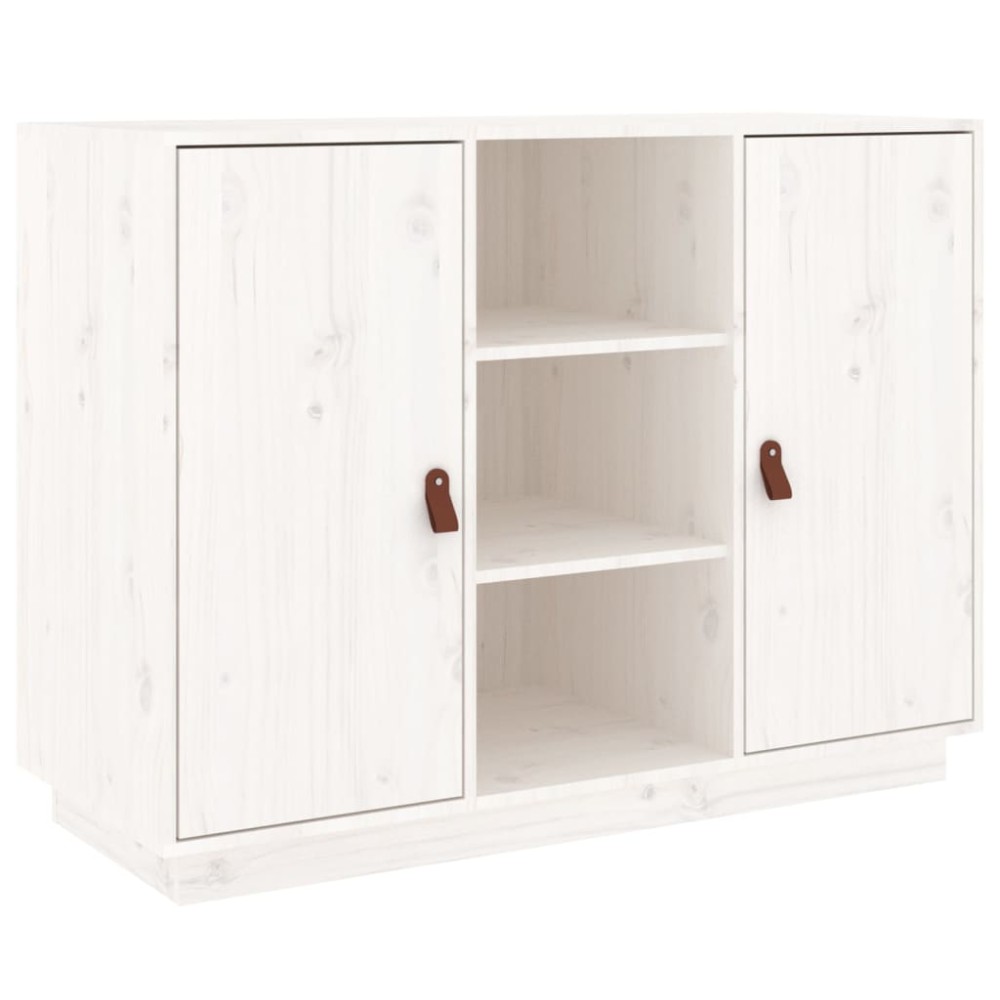vidaXL Dulap, alb, 100x40x75 cm, lemn masiv de pin
