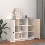 vidaXL Dulap, alb, 100x40x75 cm, lemn masiv de pin