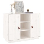 vidaXL Dulap, alb, 100x40x75 cm, lemn masiv de pin