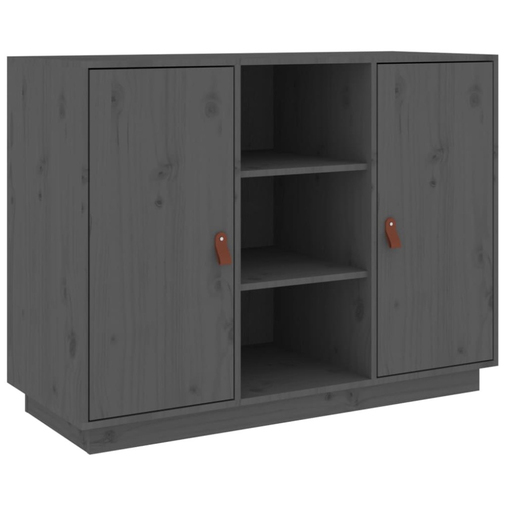 vidaXL Dulap, gri, 100x40x75 cm, lemn masiv de pin