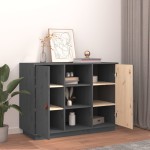 vidaXL Dulap, gri, 100x40x75 cm, lemn masiv de pin