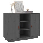 vidaXL Dulap, gri, 100x40x75 cm, lemn masiv de pin