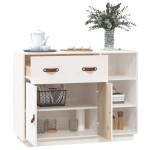 vidaXL Dulap, alb, 98,5x40x75 cm, lemn masiv de pin