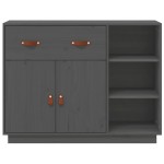 vidaXL Dulap, gri, 98,5x40x75 cm, lemn masiv de pin vidaXL Dulap, gri, 98,5x40x75 cm, lemn masiv de pin