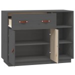 vidaXL Dulap, gri, 98,5x40x75 cm, lemn masiv de pin vidaXL Dulap, gri, 98,5x40x75 cm, lemn masiv de pin