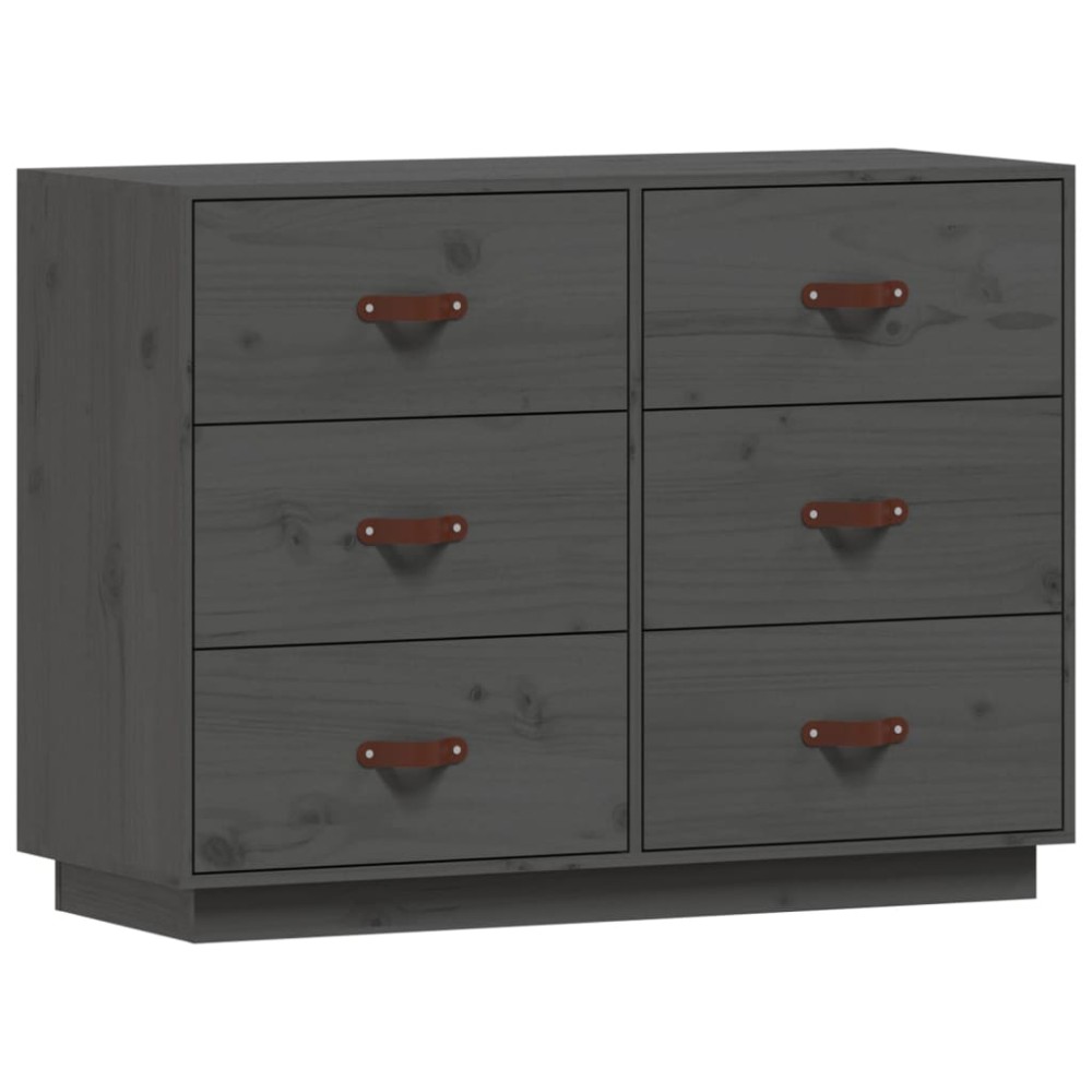 vidaXL Dulap, gri, 100x40x75 cm, lemn masiv de pin