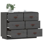 vidaXL Dulap, gri, 100x40x75 cm, lemn masiv de pin