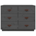 vidaXL Dulap, gri, 100x40x75 cm, lemn masiv de pin